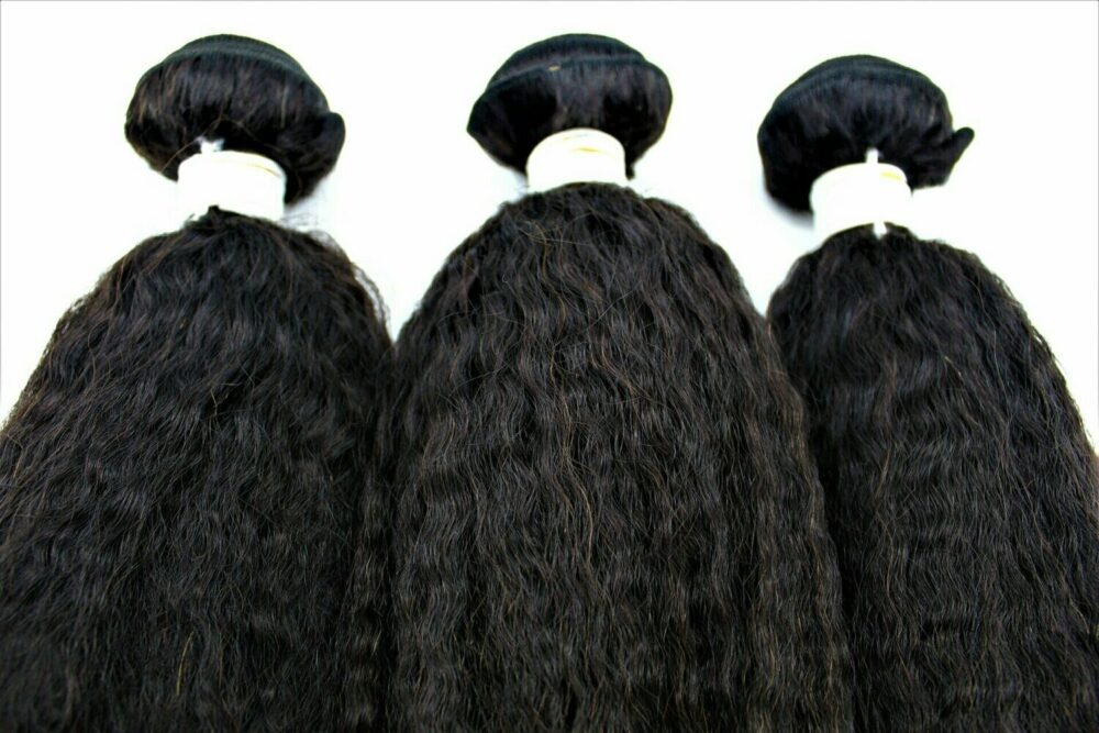 Brazilian Kinky Straight Hair Extensions – 3 Bundles - Image 3